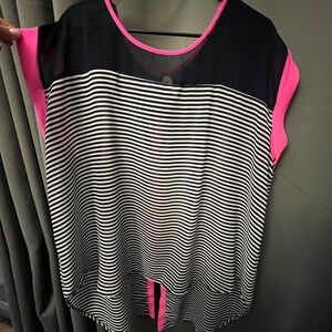 Live 4 Truth Black & Hot Pink Striped Tunic